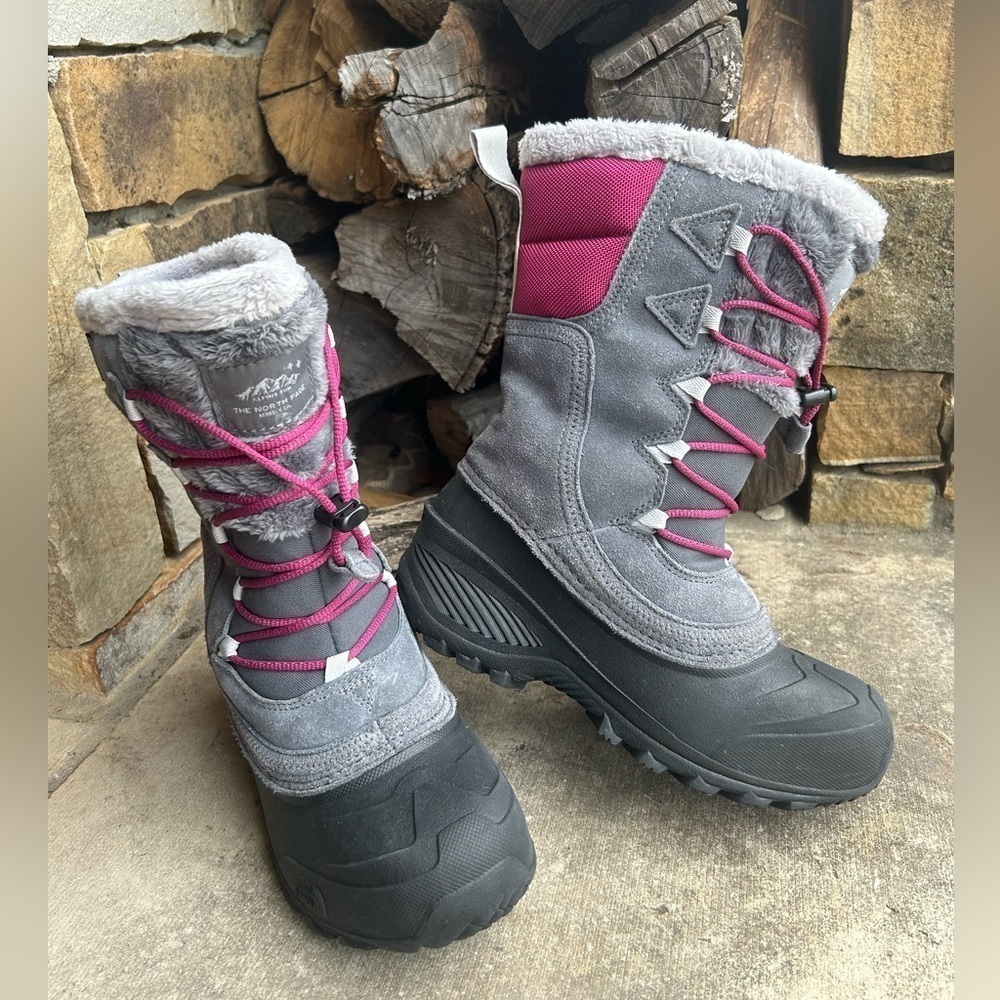 The North Face Heat Seeker waterproof winter snow‎ kids boots Sz-3. K